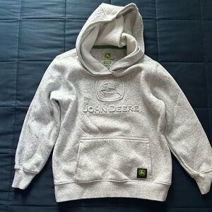 John Deere Boy's Embossed Fleece Graphic Pullover Hoodie XS 4/5